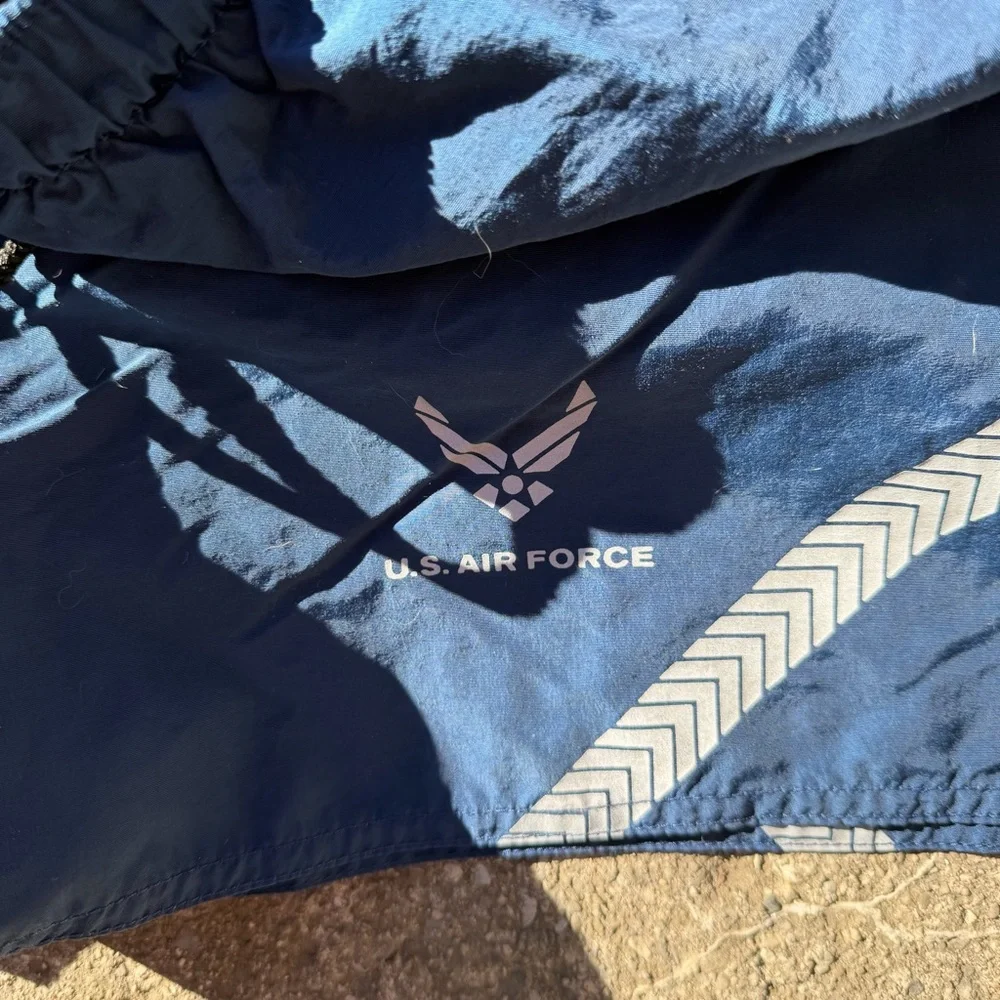 Air Force Blue Athletic Shorts with Reflective Accents